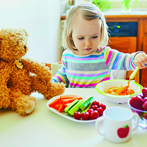 girl with food