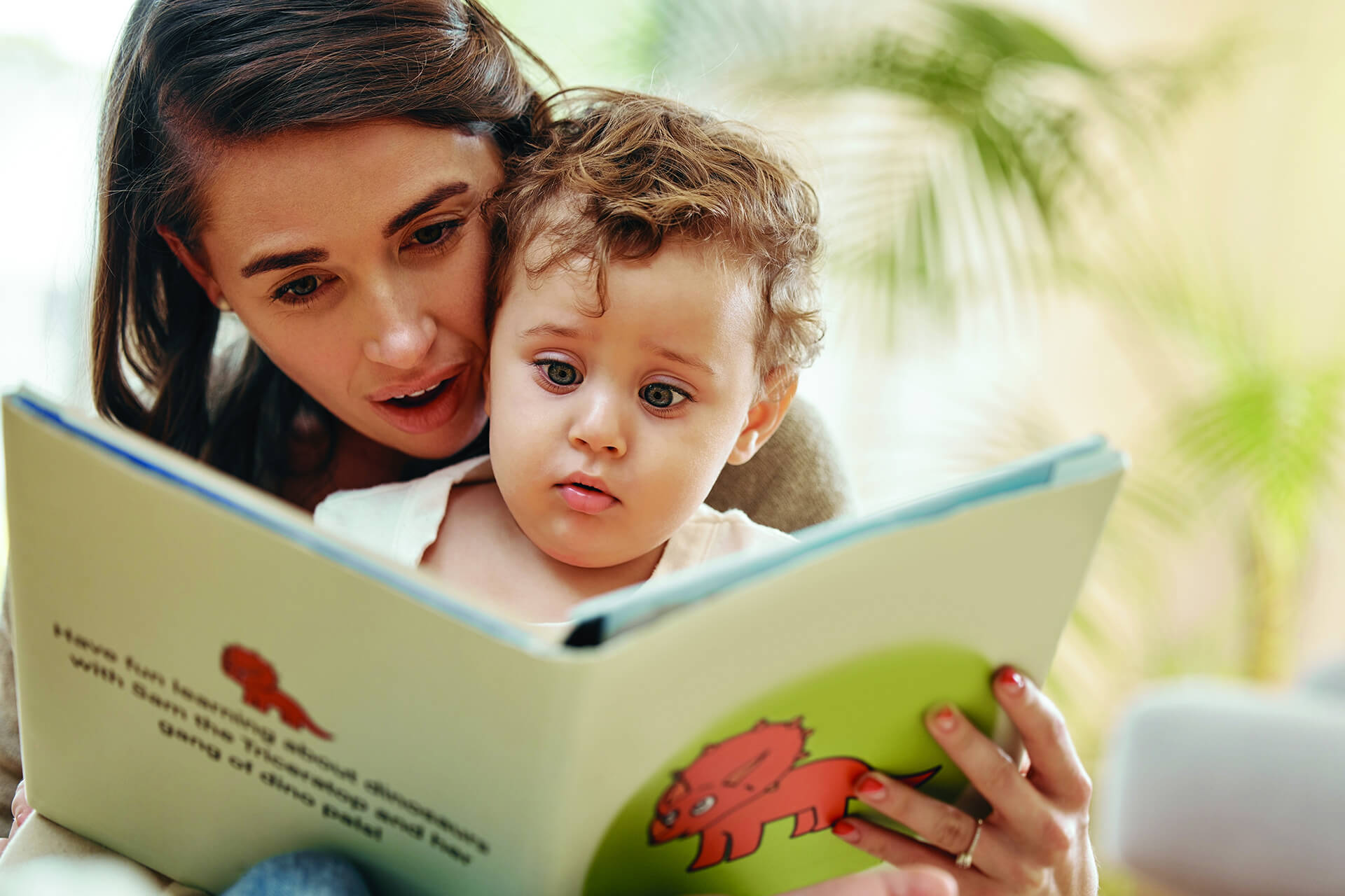 mom and daughter reading