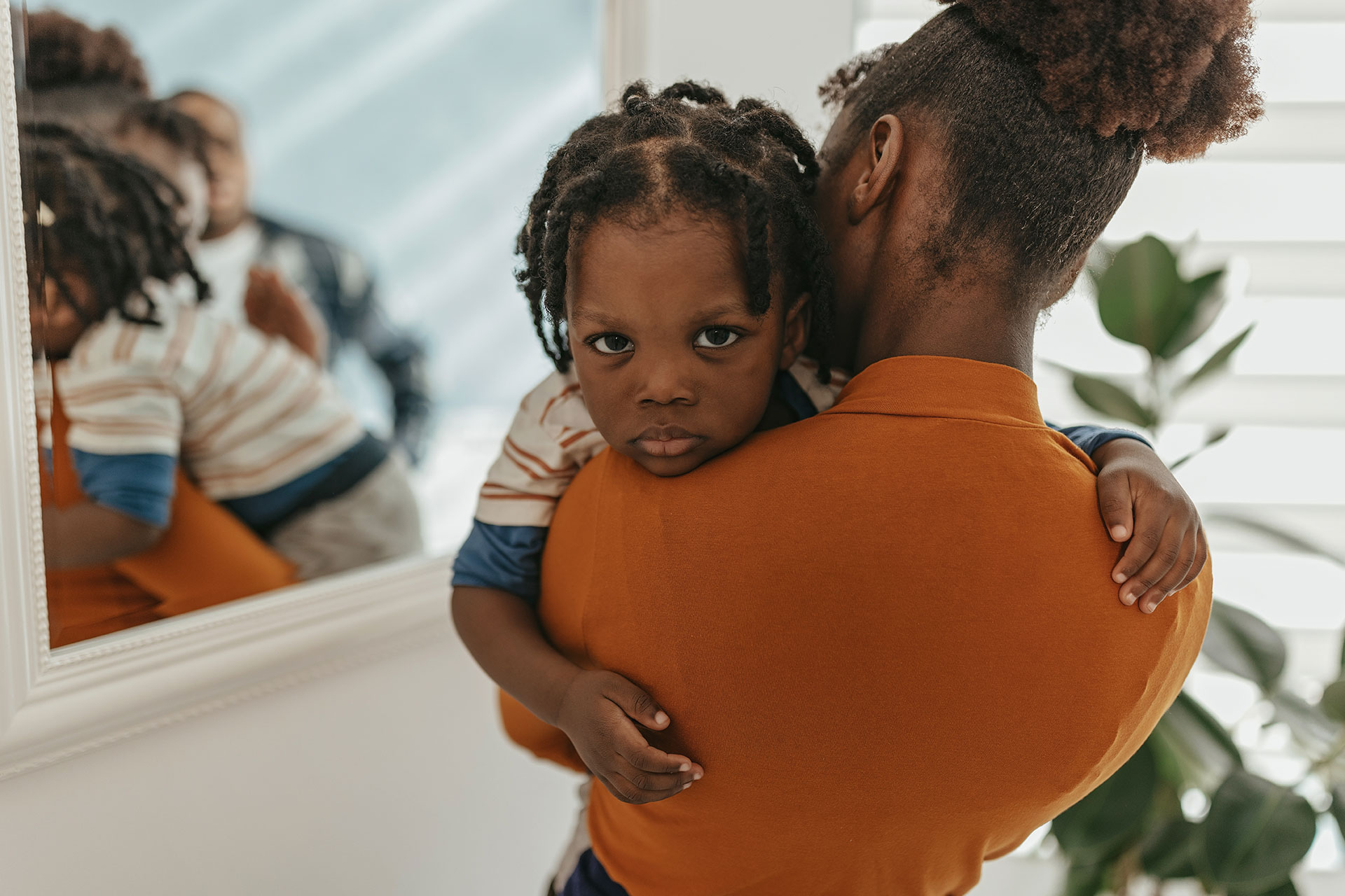 boy with her father