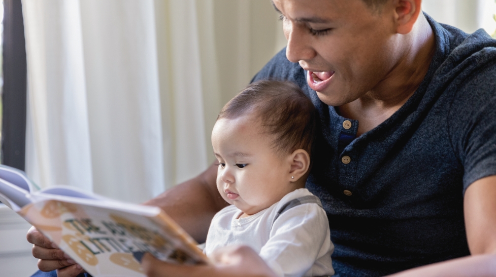 Father playing with child